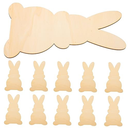 DIYEAH Ostern Holz Ausschnitte 10 Stücke Handwerk Materialien Unfinished Holz Scheiben Für Projekte