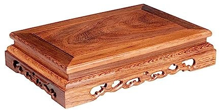 Support de Plantes d'intérieur pour Bonsaï Base en pot rectangulaire présentoir en bois théière pratique Kistler bonsaï en pot décoration de bureau à domicile Support pour Présentoir d'ornements de Bo