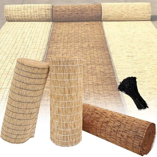 Generisch Schilfrohrmatte, 50x100cm Schilfmatte Sichtschutz, 85% Schilf Sichtschutz Zaun Für Garten Balkon Terrassen Windschutz & Sonnenschutz Sichtschutzzaun