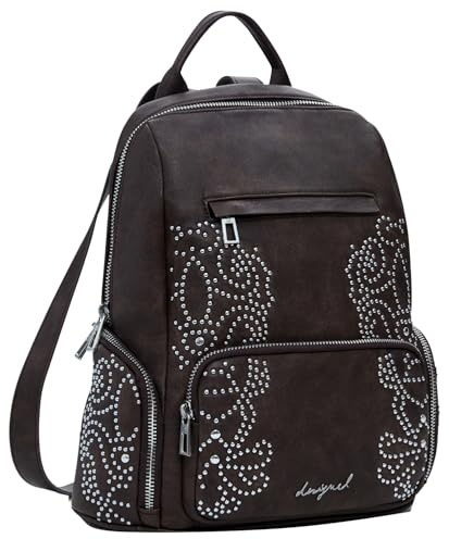 Desigual Rucksack Freizeitrucksack Chester Poker Face Mini Backpack Chocolate dunkelbraun