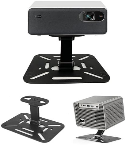 UOCAI Supporto Proiettore A Soffitto Staffa Proiettore Soffitto Supporto per Proiettore, Multifunzione, per Proiettore A Parete, Girevole A 360°, per Proiettore con Interfaccia A Vite da 1/4 Nero