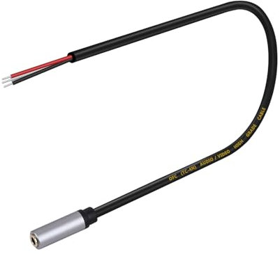 HDOYTXXM 11 8 pulgadas largo 3 5 mm estéreo hembra conector para cable desnudo extremo abierto para la fijación de auriculares dañados y cable de altavoz