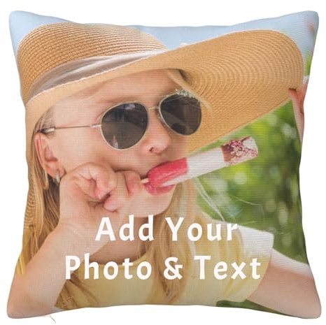Gudina Personalisiertes Kissen,Doppelseitiger Druck mit Bild Text Name, für Mama, Papa, Kind, Liebhaber, Freund,Personalisierte Geschenke .40x40cm