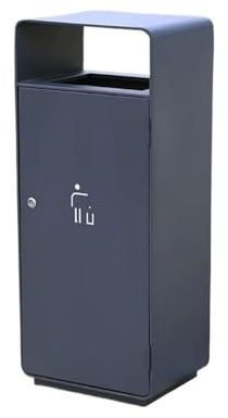 SDA287MZ Outdoor Trash Can Outdoor Metal Trash Bin Hotel Lobby Elevator Entrance Garbage Can 60L Outside Bin