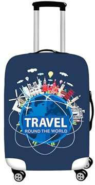 Culinavog Luggage Cover, Stretchable Suitcase Protector, Anti Scratch Travel Suitcase Cover, Polyester, Elastic, Luggage Protector, Suitcase Protective (Travel, S)