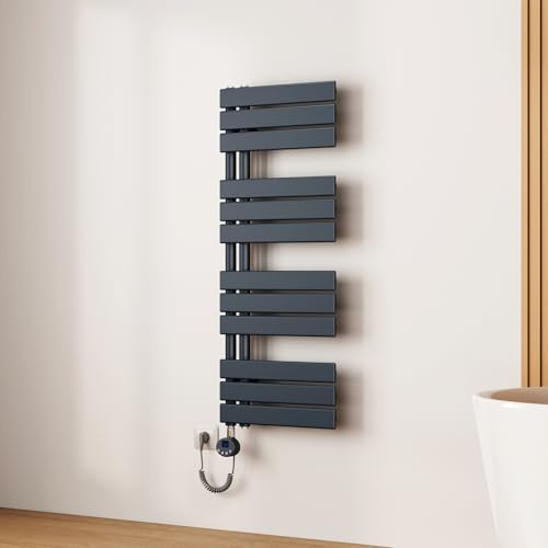 EMKE Scaldasalviette Elettrico 104x40 cm Antracite,400 W