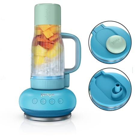 Ninja Blendboss Personal Juicer for Smoothies & Frozen Drinks, 670ml Travel Mug with Leak Proof Lid, Drinking Opening and Removable Straw, Auto-iQ Technology, 1200 Point