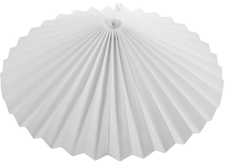 LALADEFIEE Lampenschirm Einfacher Stil Moderner aus Papier Origami Faltbarer Weiß Dekorative Pendelleuchte für Wohnzimmer und Schlafzimmer