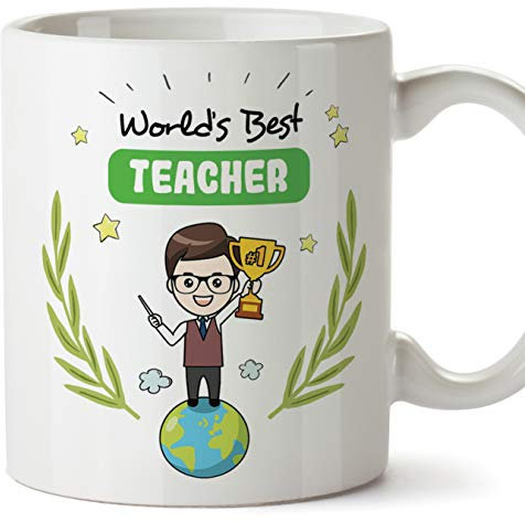 Mugffins (Tasse en Anglais) Cadeau Original Parfait pour Tasse Teacher - Le Meilleur Professeur au Monde - 11 oz en céramique