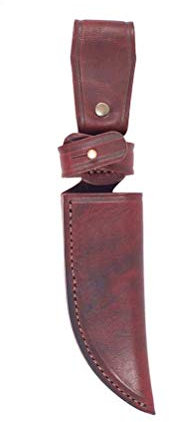 VlaMiTex J32 Leather Knife Sheath, fits up to 35 x 150 mm blade knives, brown