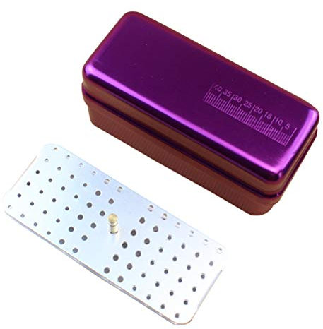 SUPVOX Caja de desinfección para el cuidado bucal de 72 agujeros Agujeros Autoclave Esterilizador Caja de Fresas Dentales Equipo Dental herramientas de cuidado oral