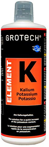 Grotech Element Kalium 1000 ml - Zur Erhöhung des Kaliumgehaltes im Meerwasser - Aquarium