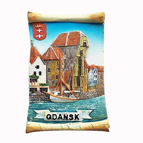 Gdansk Polen 3D-Kühlschrank-Magnet-Kollektion, Heim- und Küchendekoration, magnetischer Aufkleber, Gdansk Polen, Kühlschrankmagnet, Touristen, Souvenir, Geschenk