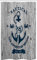 ABAKUHAUS Nautisch Schmaler Duschvorhang, Anker-Schädel-Seil-Meer, Badezimmer Deko Set aus Stoff mit Haken, 120 x 180 cm, Beige Marineblau