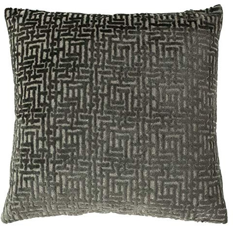 Paoletti Delphi Kissenbezug, Samt, Grau, 45 x 45cm