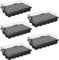 Richaa 5 Pièces 120 Cellules Bacs a Semis Mini Serre ce Jardin avec Couverture Godets pour Semis Noir Kit de Germination Plantes Fleurs Serre Interieur