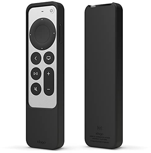 elago R2 Slim hülle Case Kompatibel mit Apple TV 4K Siri Remote 3. Generation (2022) und 2. Generation (2021) (Schwarz)