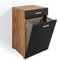 Vicco Badschrank Matteo, Badmöbel, Anthrazit/Goldkraft Eiche, 50 x 78.5 cm