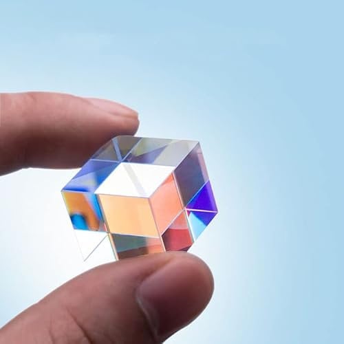 SLOYCA 2 stücke kreative Geschenke lichtwürfel Prisma Farbe sechsseitige Regenbogen Foto Fotografie 15 * 15 * 15mm