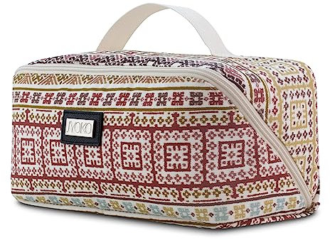JYOKO Kosmetiktasche mit mehreren Fächern, Kosmetiktasche aus schmutzabweisendem Stoff, Beauty Case, tragbare Kulturtasche, Elefant