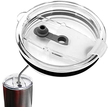 Fulenyi Ersatzdeckel für Reisebecher, Skinny Tumbler Ersatzdeckel mit Strohhalm, Auslaufsichere Schiebeabdeckungen, Autobecher-Strohdeckel für die meisten Becher