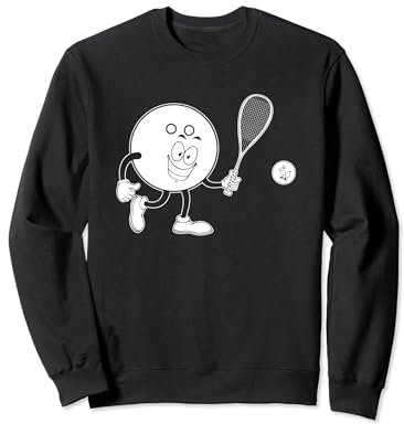 Lustiger Squash-Männchen, der Squash-Spieler, lustig Sweatshirt
