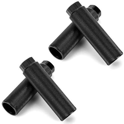 QWORK® 2 Paar Fahrrad Pegs, BMX Pegs, m10*1 Aluminiumlegierung 9 mm Gewindeloch, für BMX, Mountainbike, Rennrad, Stunt Pegs, 100 kg Traglast (schwarz)