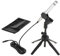 rockible Microfono per Interviste, Microfono con Spinotto da 3,5 Mm con Clip per Microfono, Microfono Omnidirezionale, Piccolo Set di Microfoni per Giochi, Cha, Argento