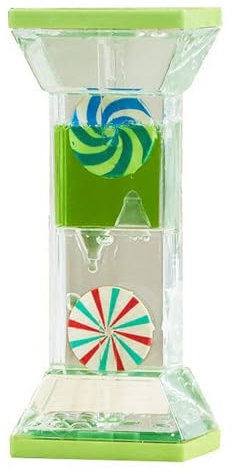 Reloj de Arena Líquido Burbujeador Reloj de Arena Temporizador Alivio de Estrés Decoración de Escritorio, Juego Sensorial Fidget Juguete para Niño, Adulto (Verde 1)