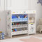 [en.casa] Kinderregal Søndreland Bücherregal für Kinder mit 9 Aufbewahrungsboxen Spielzeugregal mit Schrank 80 x 90 x 30 cm Spielzeug Aufbewahrung Koala Motiv