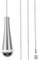 LongZYU Bathroom Light Pull Cord Handle Chrome Teardrop Light String Pull Weight with 85cm Length Stainless Steel Bead Chain Extension for Bathroom Toilet Light Ceiling Lights Fan Switch, Silver