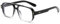 LJCZKA Square Blue Light Blocking Glasses for Women Men 70s Pilot Square Frame Oversized Computer Gaming Eyeglasses Anti Eyestrain Clear Lens (Gradient Black, 0.0, x)