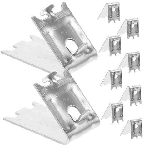 LOORGVEL 10pcs Freezer Shelf Clips Replacement for Fridge Freezer Secure Lock Height Stainless Steel Commercial Shelf Support Accessories