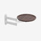 Wandmontierbarer klappbarer runder Tisch wandmontierbarer kleiner Nachttisch runder klappbarer Wandtisch ausziehbarer Wandtisch fürs Schlafzimmer runder Beistelltisch mit 180° drehbarem Design.(Walnut