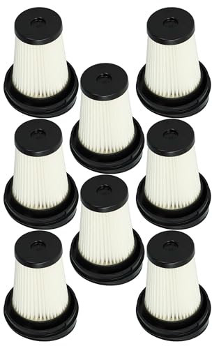 vhbw 8x Filtro plisado plano compatible con Grundig GMS2550, Invictus One 1 aspiradora portátil de batería, Elemento filtrante