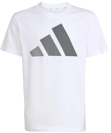 adidas Unisex Kinder Essentials Big Logo Shirt, White/Grey Three/Grey Four/Grey Five, 13-14 Years