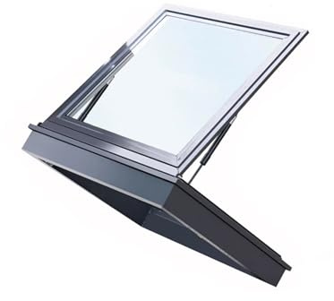 Roof Access Hatch with Glass, Aluminum Alloy Skylight for House Roof, Rainproof Attic Exhaust Basement Window, Exterior Rooftop Hatch Lid, Sun Room Skylight.