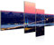 Runa Art Bild Modern Istanbul Türkei - Made in Germany - Wandbilder Brücke Panorama Blau 4 Teilig 603842a