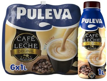 Café con Leche Puleva Original botella 1L - Pack 6 unidades