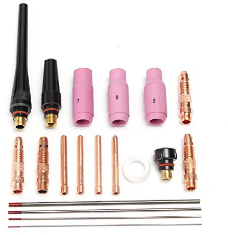 MASUNN 19Pcs Porzellantopf Wig Schweissmaschine Zubehör Taschenlampe Für Wp-17/18/26