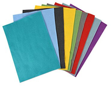 Sizzix Fogli Di Feltro Surfacez, 10 Pezzi, Colori Vivaci