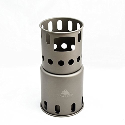 Hornillo de camping Toaks Titan para quemar madera, de exterior, pequeño