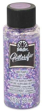 FolkArt Glitterific Acrylic Paint, Purple, Small