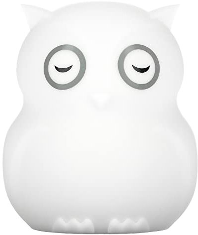 bblüv - Hibü - Veilleuse Rechargeable Pour Bébé Et Enfants Avec Télécommande, Lampe De Chevet Portable En Silicone Pour La Chambre Des Tout-Petits - Lumière LED Multicolore Blanc 1 Unité (Lot de 1)