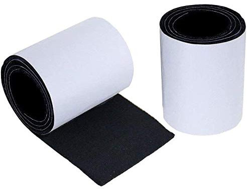 NACTECH 2 Rouleaux Patins Feutres Adhésifs Bande de Feutrine Autocollant Noir Auto-adhésif Pads Protection pour Meubles Pieds de Chaise de Table de Sofa (5MM d'Epaisseur)