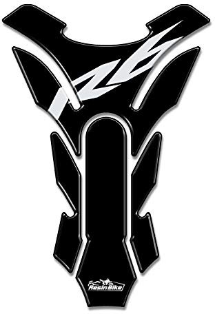 Resin Bike Adesivi Moto Compatibile con Yamaha R6. Protezione Paraserbatoio Moto da Urti e Graffi. Adesivo Resinato con Effetto 3D Nero - Made in Italy