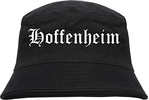 Hoffenheim Fischerhut - Altdeutsch - Bedruckt - Bucket Hat Anglerhut Hut Schwarz S/M
