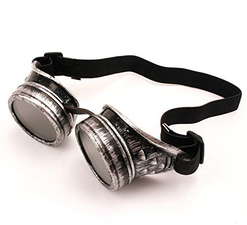 CheungLee Schweißerschutzbrille Schwermetall schutzbrillen Schweißerbrille Schweißarbeitsschutzbrille zum Schweißen von Arbeitsschutzbrillen (Altes Silber)