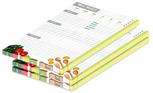 PRICARO Rezeptblock Frisches Gemüse, A4, 25 Blatt, 3 Stück