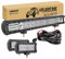 RIGIDON 23 Zoll 58 cm 570W led lichtbalken mit 12V kabelbaum und 2 pcs 7 zoll 120W außen strahler spot arbeitsscheinwerfer bar für SUV Offroad ATV Traktor LKW 4x4 kfz Auto, 6000K Weiß scheinwerfer